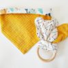 Anneau dentaire bandana ocre ours margote picote
